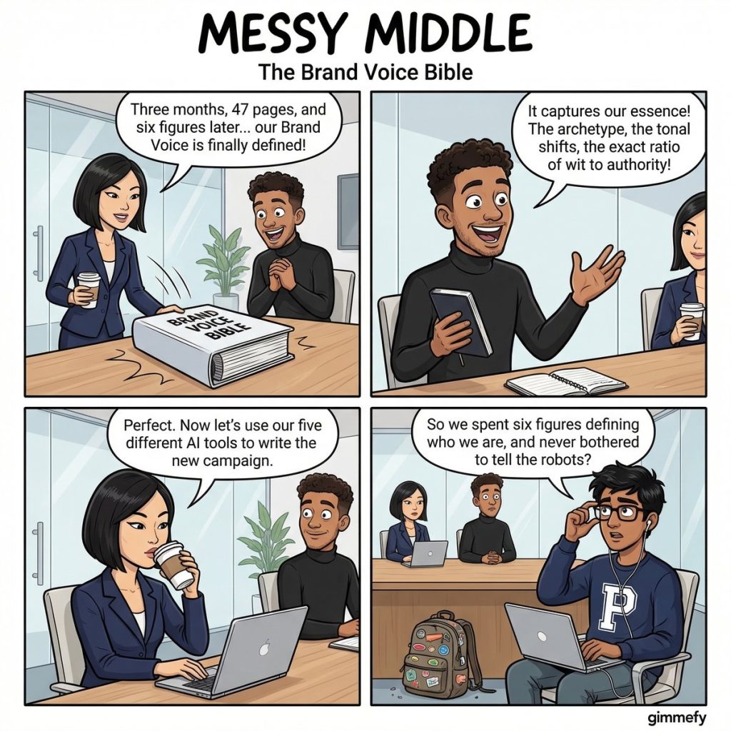 Messy Middle #004: The Brand Voice Document Nobody Reads