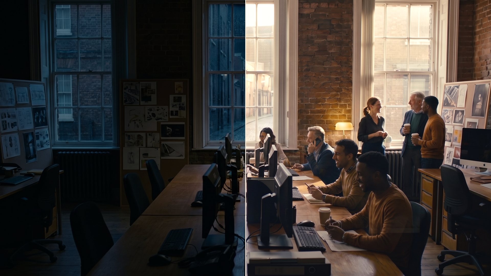 Month end: before and after, from the film